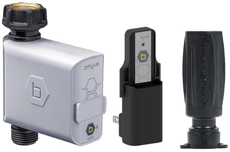 Orbit B-hyve - Timer intelligente per rubinetto, con hub Wi-Fi e adattatore antigoccia, compatibile con Alexa