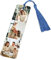 ACBungji Personalisiert Lesezeichen mit Foto Gravur Blau Quasten Metall Buchzeichen Bookmark Buch Zubehör Geschenke für Damen Herren, Silber