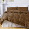 Leoparden Bettwäsche 200x220 cm Leopard Set Leo Braun Gelb Gold Muster Bettwäsche Doppelbett Set 3teilig Luxus Microfaser Leopardenmuster Bettwaesche Bettbezug 220x200 mit Reißverschluss