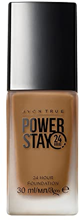 Avon Power Stay 24-Stunden-Foundation, leichtes Karamell, dauerhafte komfortable Abdeckung, die nicht verblasst oder verschmiert, 30 ml