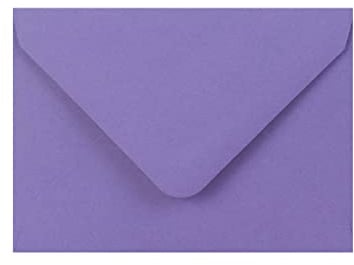 C5 (162x229mm) Coloured Envelopes for A5 Greeting Cards Wedding Invitations & Crafts Pack of 10 (Purple)