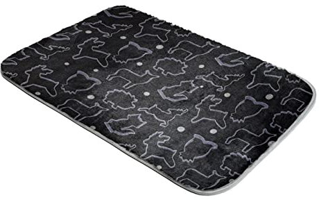 Shag Tappeto ultra morbido peluche tappeti in pelliccia sintetica nero animale tagliabiscotti modello