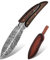 Japaknives Survival Messer Outdoor mit Holster Jagdmesser Feststehende Klinge Full Tang Bushcraft Messer Tolle Sammlung,Geschenke für Männer