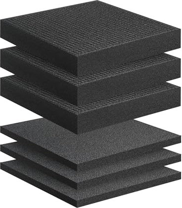 Pick Apart Schaumstoffeinlage, 3 Stück und Schaumstoff-Pads, 3 Stück vorgewürfelter Schaumstoffeinsatz, Aufbewahrung, Schubladen-Pad