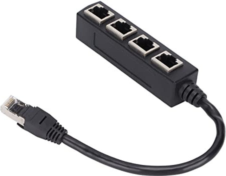 SUNGOOYUE Adaptateur Répartiteur RJ45 1 à 4 Ports Transmission Fluide Excellente Connexion Adaptateur de Câble Réseau