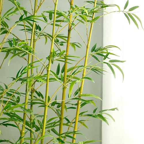 Kunstpflanze Kunstbaum Künstliche Bambuspflanze, Sichtschutz, Raumtrenner, nahezu natürliche Kunstpflanzen for den Innenbereich, hoch 4/5/6 Fuß, Kunstbambuspflanze for die Innendekoration im Zuhause,