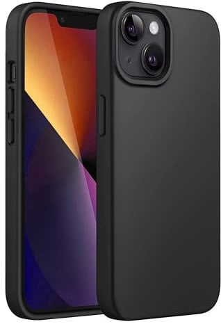 Shockproof Liquid Silicone Designed for iPhone 13 Case Gel Rubber Full Body Protection Anti-Shock Cover Case Drop Protection 6.1inch-Black