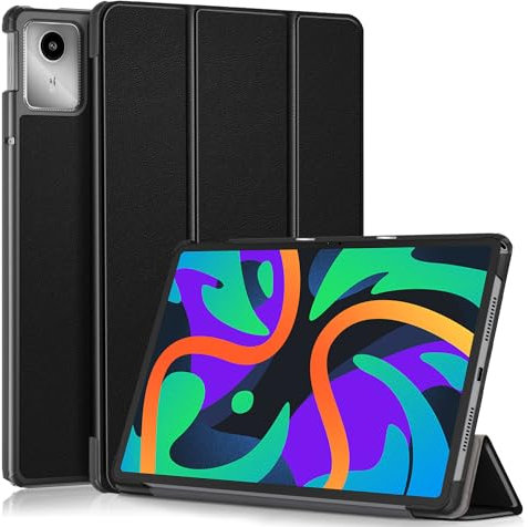 TOPCASE Hülle für Lenovo Tab M11 (TB330) 11 Zoll 2024,Ultra Leder Ständer Schutzhülle mit Auto Schlaf/Wach Funktion Cover für Lenovo Tab M11 (TB330/TB331) 11,Schwarz