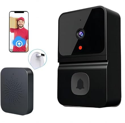 Ring Doorbell Wireless - Video Doorbell Wireless with Doorbell Camera - Camera Doorbell Wireless for Enhanced Home Security - Smart Camera Doorbell with Night Vision - Easy Installation & Integration