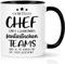 CHUIN DRUCK Chef Geschenk Tasse mit Spruch - Ich bin stolzer Chef eines wahnsinnig fantastischen Teams - Lustige Geschenk für Chef Geschenkideen Arbeit Büro Weihnachten Geschenk, 320ml Schwarz