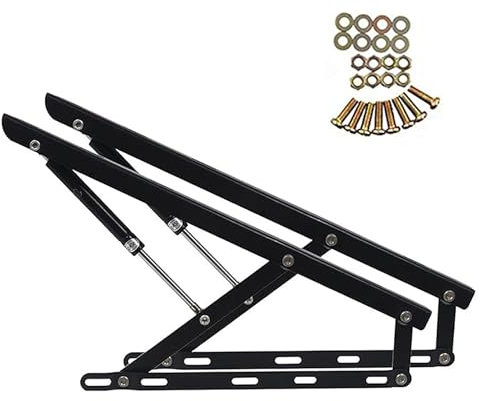 Hydraulischer Bettheber, 2-teiliges Hubmechanismus-Kit für Lagerbetten, Gasfedern für schwere Bettkästen, Hochleistungs-Gasfederstrebe, pneumatischer Klappbettheber für Lagerbetten, Gasfeder