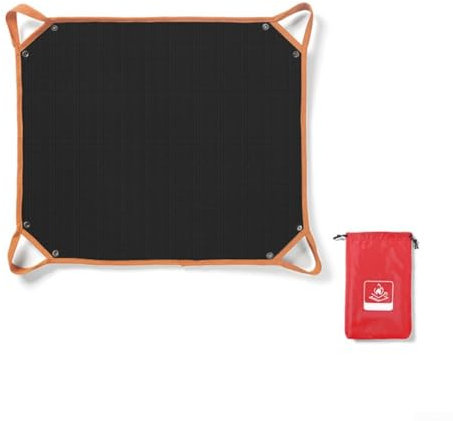 Doppelseitige, feuerfeste Silikonmatte für Outdoor-Camping, kompakt und tragbar (groß (60 cm x 50 cm)