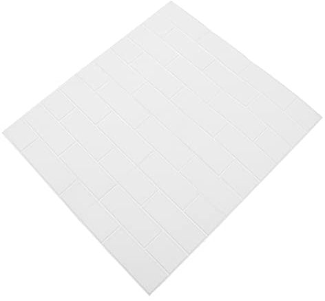 jojofuny Fond D'écran Papier Peint Brique 3d Stickers Muraux Cuisine Décalcomanies Murales En Briques Stickers Muraux 3d Murale En Briques Mur 3d Papier Peint 3d Faux Planche Mousse Blanche