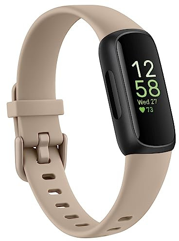 YLK Armband Kompatibel mit Fitbit Inspire 3 Armband für Damen Herren, Klassisches Silikon TPU Armbänder Sport Verstellbares Ersatzarmband für Fitbit Inspire 3 Uhrenarmband,Milchtee Farbe