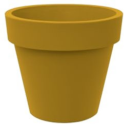 Tecnokit Tera Vaso grande in resina STANDARD ONE, vaso per esterno ed interno, tecnica rotazionale, vasi per piante e alberi, resistente ai raggi uv, resistente al gelo, (MOUTARD, 70 CM)