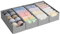 SONGMICS Unterwäsche-Organizer 4er Set, Schubladen-Organizer für IKEA HEMNES und MALM Kommoden, ohne Trennwände, Kleiderschrank-Organizer faltbar, 40 x 16 x 10 cm für Socken, taubengrau RUS012G01