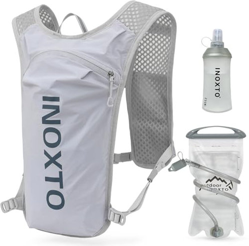 INOXTO Sport Wasserbeutel Weste Mit 1.5l Trinkblasen Running Weste Rucksack FüR Outdoor Wandern Trail Marathon Radfahren Rennen Camping MäNner Und Frauen