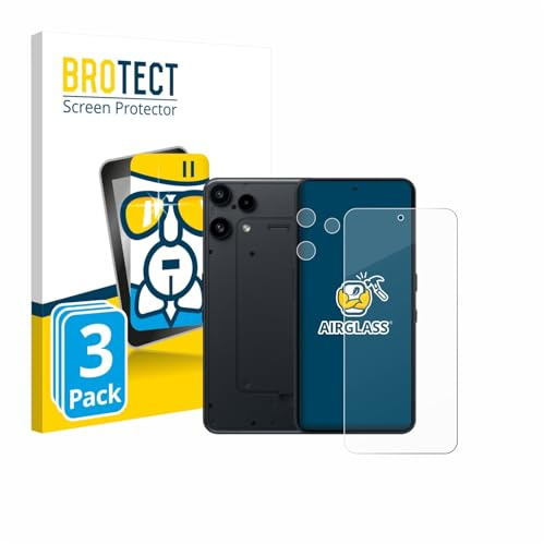 BROTECT Schutzglas für Nothing Phone (3a) Lite | (Display+Kamera) 3 Stück Transparenter Displayschutz Made in Germany Schutzfolie Panzer Folie Glas 9H Einfache Montage Clear