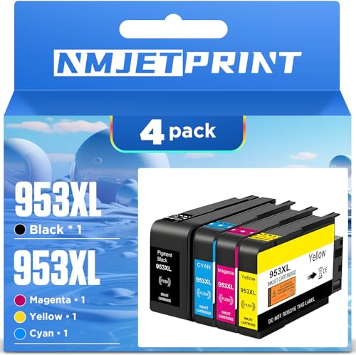 953XL Druckerpatronen Multipack kompatibel mit HP 953 XL 953XL mit Chip kompatibel für HP OfficeJet Pro 8715 8710 8210 8218 8720 8725 8728 8730 8740 7730 7720 7740 (4 PCS)