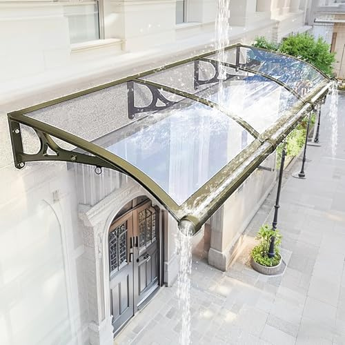 Ddasam Marquise de Porte Extérieure Design et Polyvalente - S‘intègre à Tous Les Styles - Parfait pour Décoration (Guirlandes, Plantes)（80x140cm）