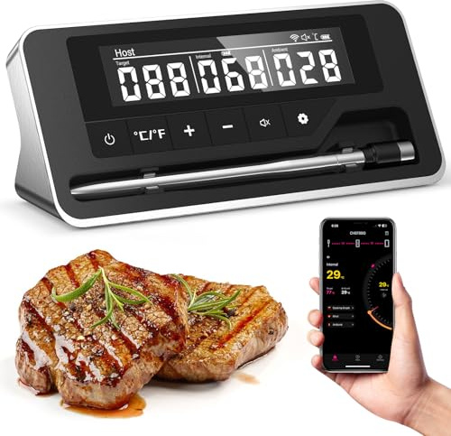 Termometro Carne Wireless,Termometro Cucina con APP