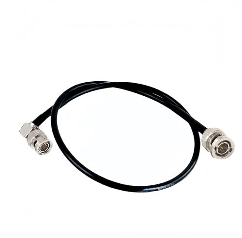 Trasmissione via cavo coassiale video HD SDI SYV75-3 a doppia schermatura da 75 Ohm BNC maschio a BNC maschio ad angolo retto(BNC M to BNC M90,3M(9.84FT))