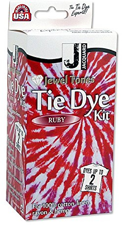 Jacquard Tie Dye Kit Ruby Jewel Tones, DIY Fabric Dyeing Set for Vibrant Colours, All-in-One Creative Activity for Clothing Crafts