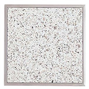 Einbau Granitfeld Bianco Christall klein für Arbeitsplatten 250 x 250 x 12 mm inklusive Edelstahlwanne und Granitfeld schnittfeste und hygienische Unterlage
