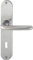 Hoppe 2423656 Türbeschlag Cardiff E1850Z/302 mit Buntbart-Lochung, Silber