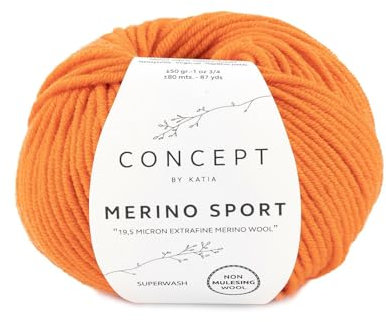 Katia Merinogarn Merino Sport in senf