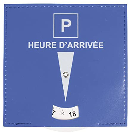 Turbocar - Disque de stationnement Zone Bleue Voiture - Dispositif européen - Permet de favoriser la Rotation des véhicules - Dispose d'une fenêtre où Le conducteur indique Son Heure d'arrivée