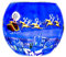 Benaya Glass Nightlight Christmas Tealight Holder - Here Comes Santa