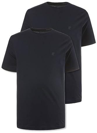 JP 1880 Herren große Größen Übergrößen Menswear L-8XL T-Shirts, Basic, 2er-Pack, Rundhals, bis 8XL dunkel Marine 4XL 702637750-4XL