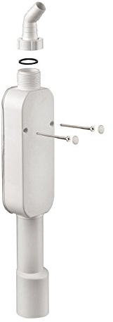 Sanitop-Wingenroth Viega 364687 Sifone per montaggio a parete modello 5636.1, uscita verticale bianco, 1 pezzi, 40/50 mm, 22367 6