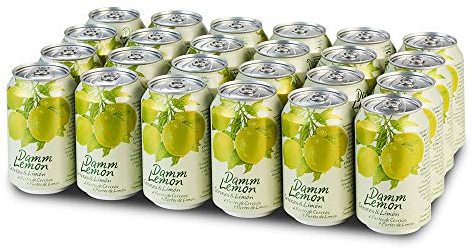 Damm Lemon | Cerveza Clara Mediterránea | Limón| Toque Lima | Mediterráneo | Pack 24 Latas x 330 ml | Total 7920 ml