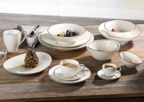 Via by R&B Geschirr-Serie Cosmo Grau Größe Kaffeeservice 18 TLG. Grau Cosmo