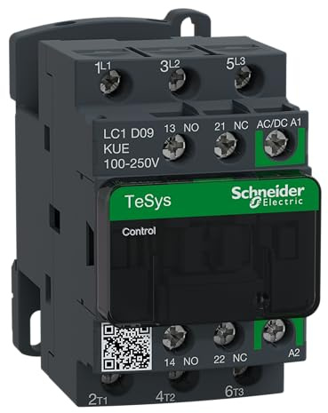Schneider LC1D09KUE Leistungsschütz, 3P+1S+1Ö, 4kW/400V/AC3, 9A, Spule 100-250V AC/DC