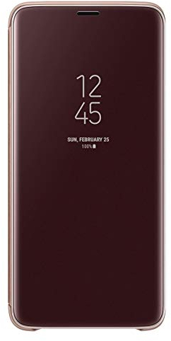 Samsung Clear View Coque, Cas pour Galaxy S9 Plus, Or