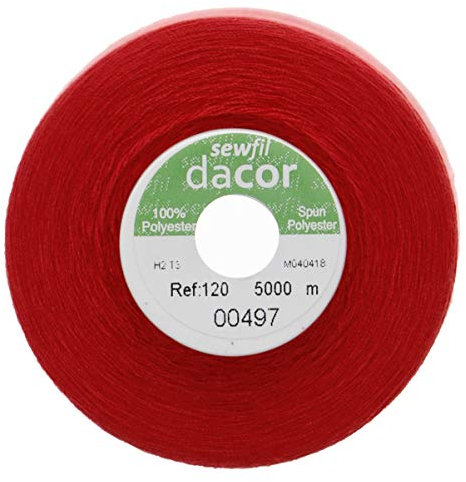 Sewfil Sewfil Dacor 1205.000 Meter Polyester-Nähgarnkegel 0497Scarlet Red
