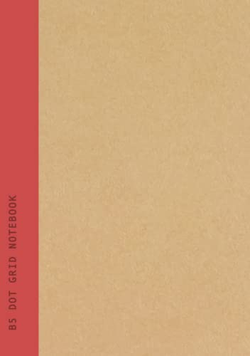 B5 Dot Grid Notebook: Burgundy Spine | Dotted Grid | School & College Subject or Course Notebook - 90 Pages Recycled Paper - Soft Cover