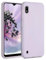 kwmobile Hülle kompatibel mit Samsung Galaxy A10 Hülle - weiches TPU Silikon Case - Cover geeignet für kabelloses Laden - Purple Cloud