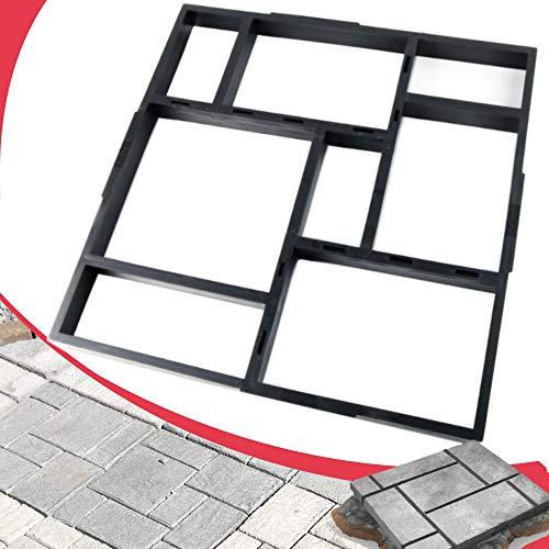 Anothera 50,8 x 50,8 x 4,6 cm Übergröße Gehweg Maker Formen Trittstein Pflaster Rasen Terrasse Hof Garten DIY Gehweg Gehweg Pflaster Formen (8 Gitter)