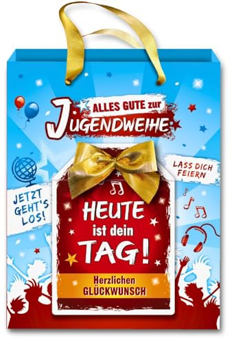 Geschenktüte - Alles Gute zur Jugendweihe - Perfektes Jugendweihegeschenk für Jungen und Mädchen