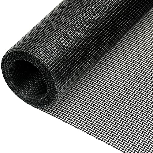 Yoochee Écran de rechange pour fenêtre - Réglable - En fibre de verre - Rouleau durable pour fenêtres, portes et patio (99,1 x 149,9 cm, anthracite/noir)