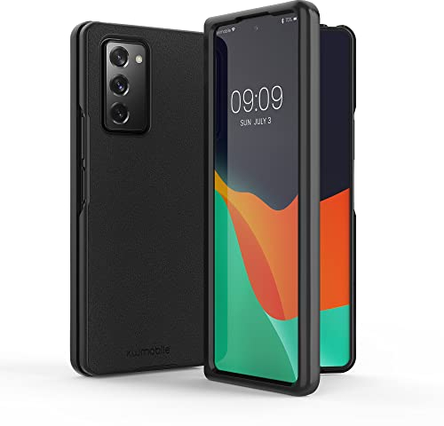 kwmobile Carcasa Compatible con Samsung Galaxy Z Fold 2 5G - Funda Protectora para móvil de Piel sintética Negro