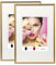 IDEAL TREND 2er 3er 5er Pack Photo Style Set Bilderrahmen Wanddeko Collage Poster Kunststoff Rahmen: Farbe: 2er Pack Gold | Format: 50x70