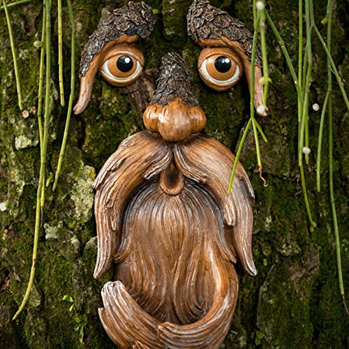 Baumgesicht Vogelfutterstation, Baum Gesichter Dekor, Alter Mann Baumgesicht, Neuheit Wildvogelfutter Station, Kunstharz Vogelfutter Station Garten Dekoration, Hof Im Freien Lustige Skurrile Dekor