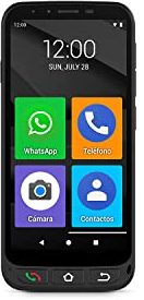 SPC Zeus 4G + Carcasa - Smartphone para Personas Mayores, Modo Fácil con Iconos Grandes, botón SOS, configuración remota, Botones físicos y Pantalla táctil 5,5”, Android 11 Go