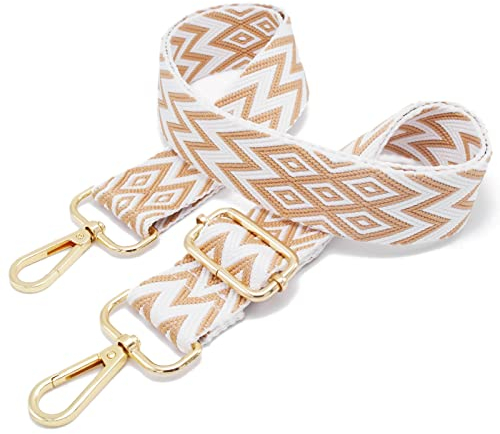 Schultergurt Für Taschen Taschenband Taschengurte Zum Wechseln Damen Breiter Bunter Längenverstellbarer Taschenriemen Zubehör Shoulder Strap Tragegurt Bag D01 Gold/3,8cm