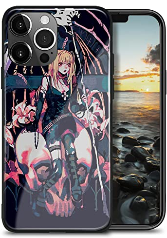 HWLHJJ Japanische Anime-Schutzhülle im Manga-Design, stoßfest, Glas-Handyhülle (Misa Amane Death Note, für iPhone 13)
